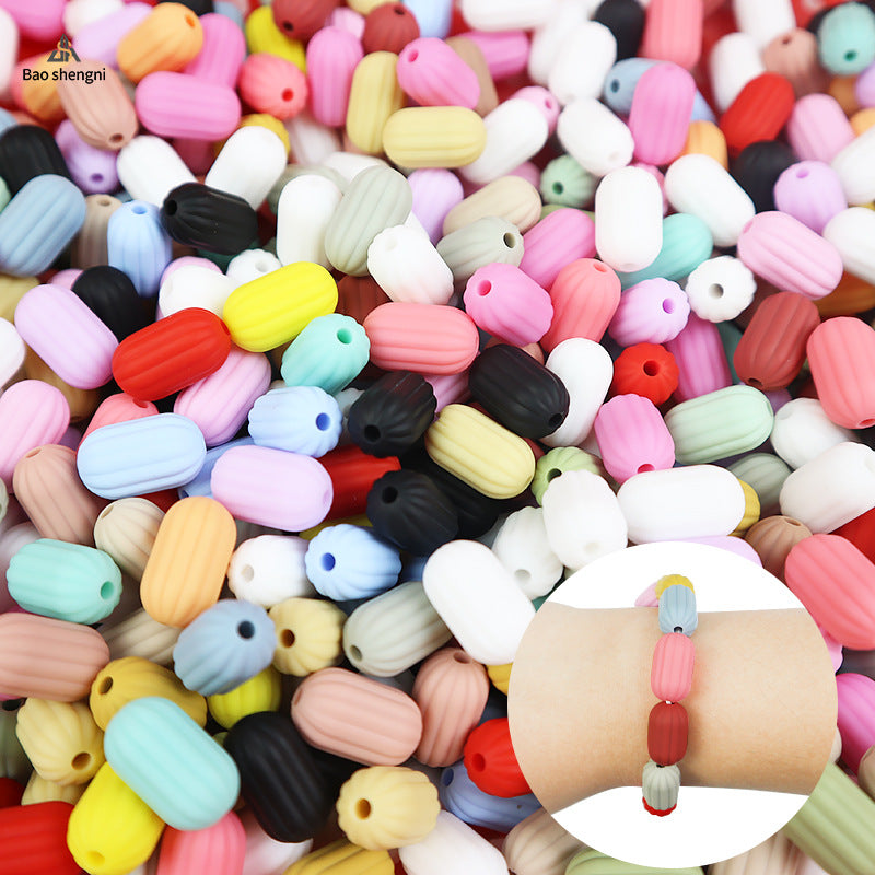 Wholesale 100pcs/pack Silicone Single Color Loose Bead DIY Bead Pen